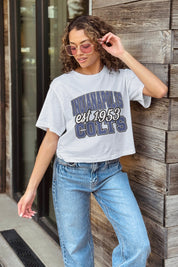 INDIANAPOLIS COLTS DEEP ROOTS BOXY FIT CROPPED TEE