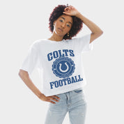 INDIANAPOLIS COLTS RETRO PLAY BOXY FIT CROPPED TEE