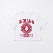 INDIANA HOOSIERS RETRO PLAY BOXY FIT CROPPED TEE