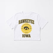 IOWA HAWKEYES RETRO PLAY BOXY FIT CROPPED TEE