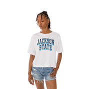JACKSON STATE TIGERS Claim To Fame Boxy-Fit Crop Tee