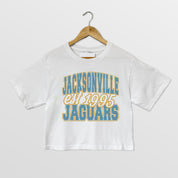 JACKSONVILLE JAGUARS DEEP ROOTS BOXY FIT CROPPED TEE