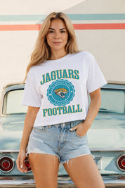 JACKSONVILLE JAGUARS RETRO PLAY BOXY FIT CROPPED TEE