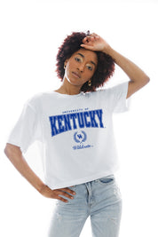 KENTUCKY WILDCATS EASY WIN BOXY FIT CROP TEE