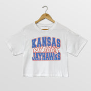 KANSAS JAYHAWKS DEEP ROOTS BOXY FIT WOMEN'S CROPPED TEE