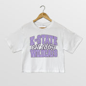 KANSAS STATE WILDCATS DEEP ROOTS BOXY FIT WOMEN'S CROPPED TEE