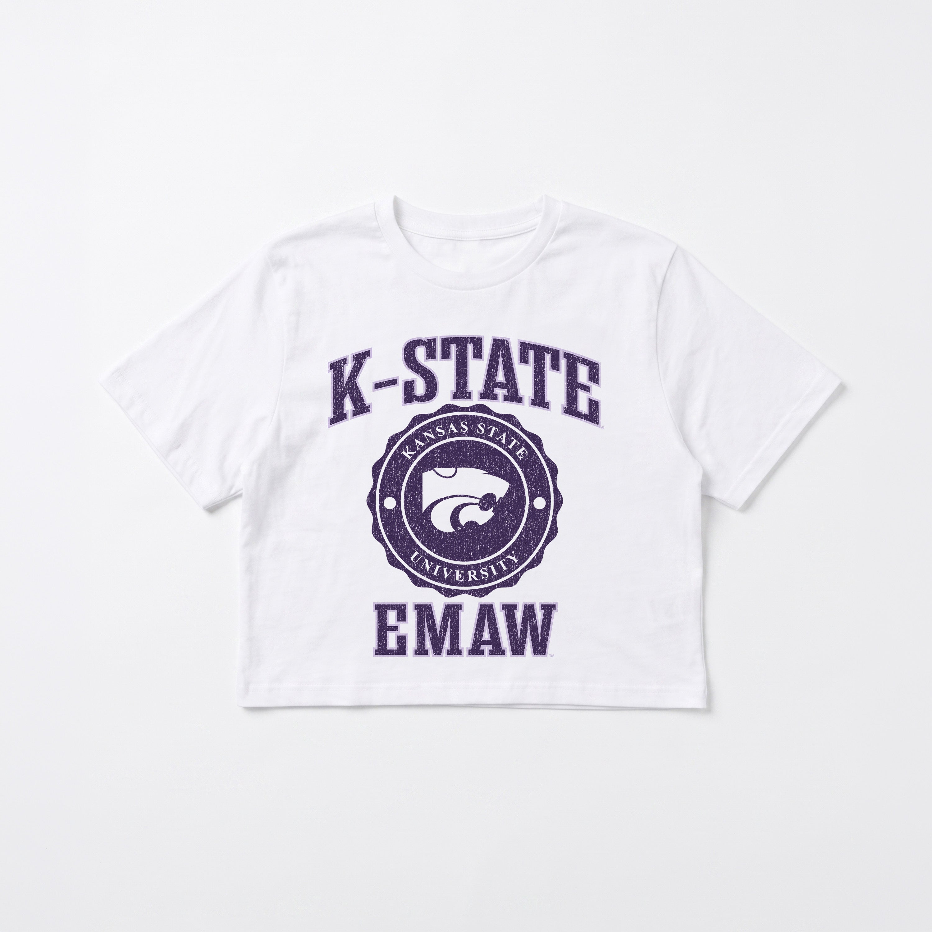 KANSAS STATE WILDCATS RETRO PLAY BOXY FIT CROPPED TEE