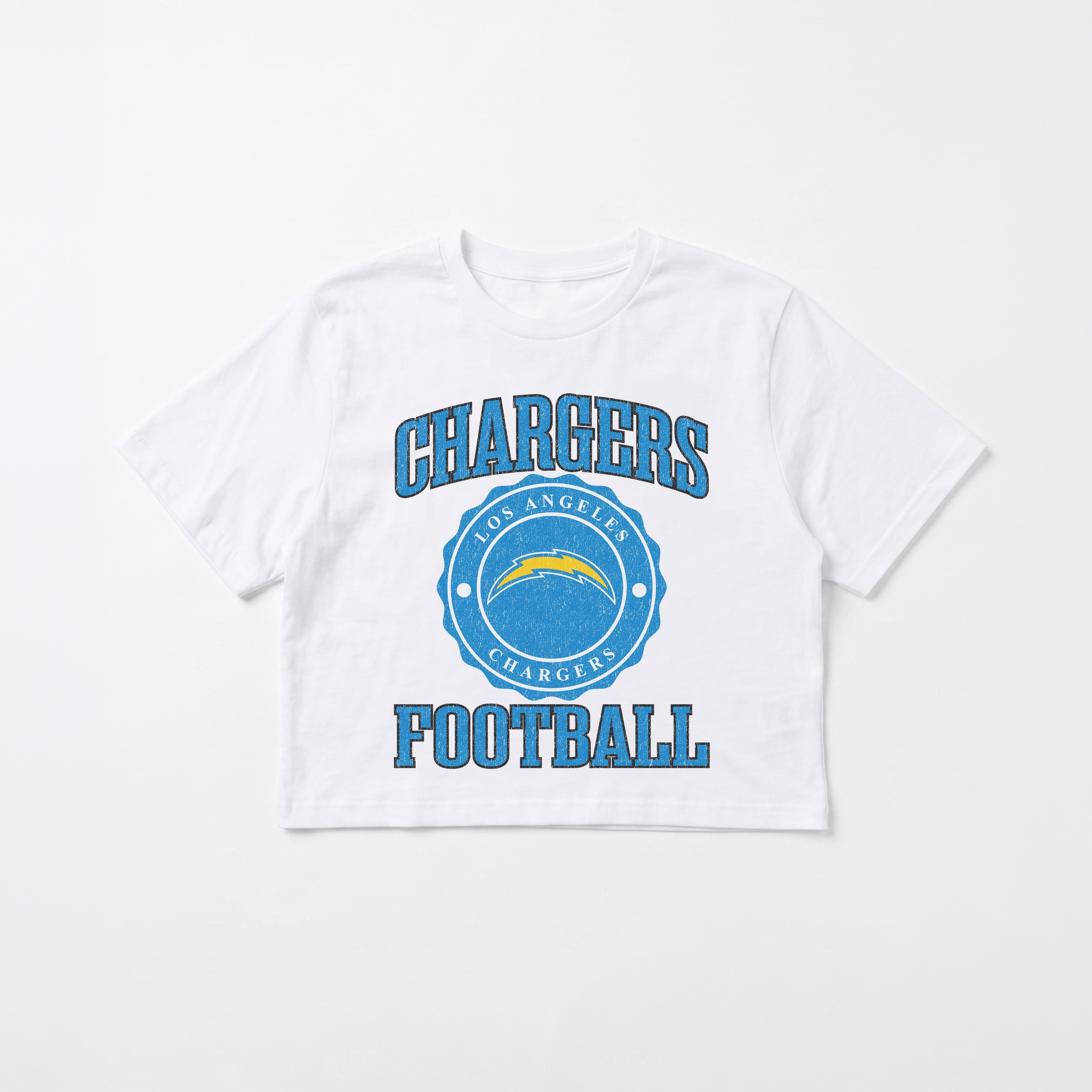 LOS ANGELES CHARGERS RETRO PLAY BOXY FIT CROPPED TEE