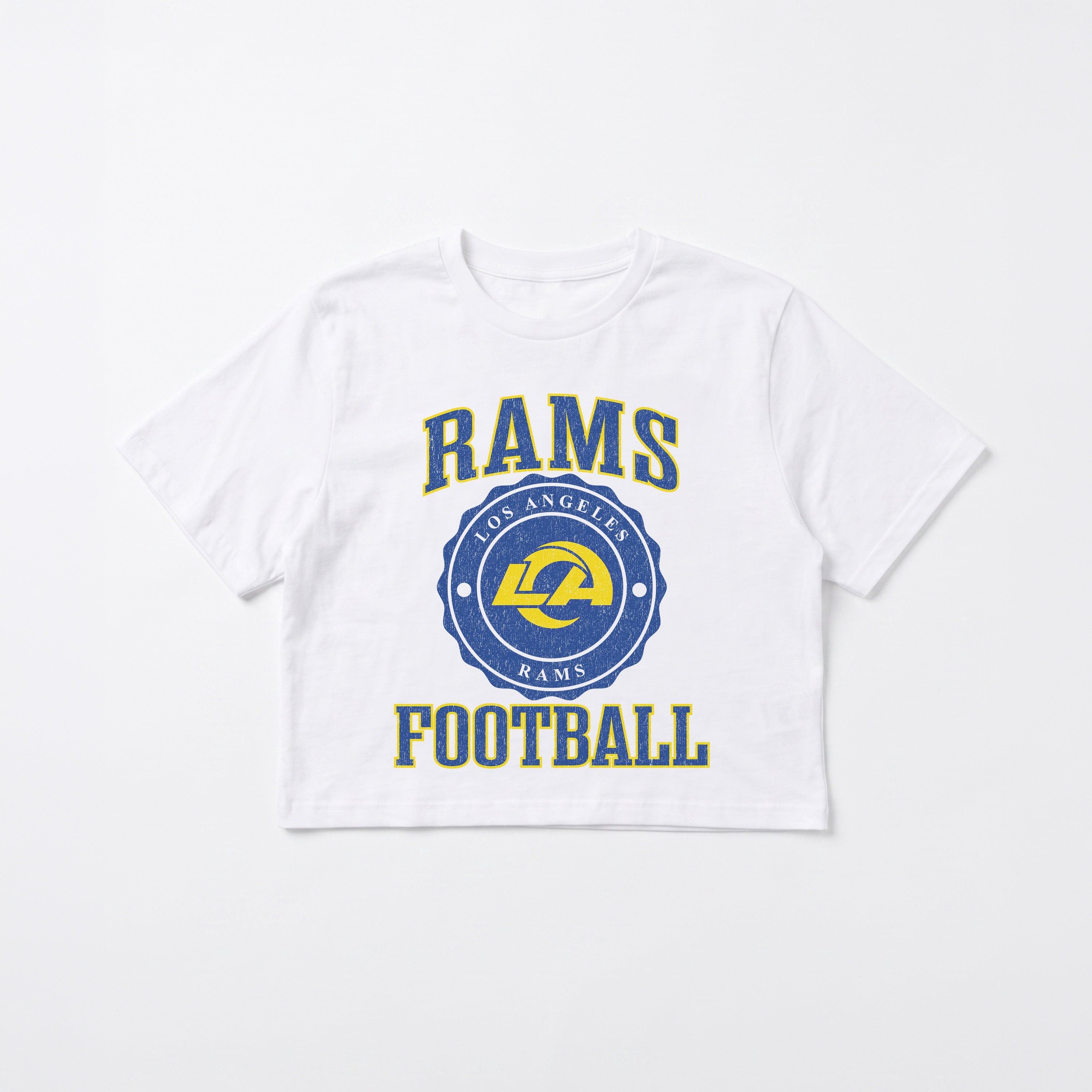 LOS ANGELES RAMS RETRO PLAY BOXY FIT CROPPED TEE