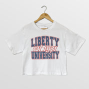 LIBERTY FLAMES DEEP ROOTS BOXY FIT WOMEN'S CROPPED TEE