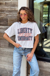 LIBERTY FLAMES DEEP ROOTS BOXY FIT WOMEN'S CROPPED TEE