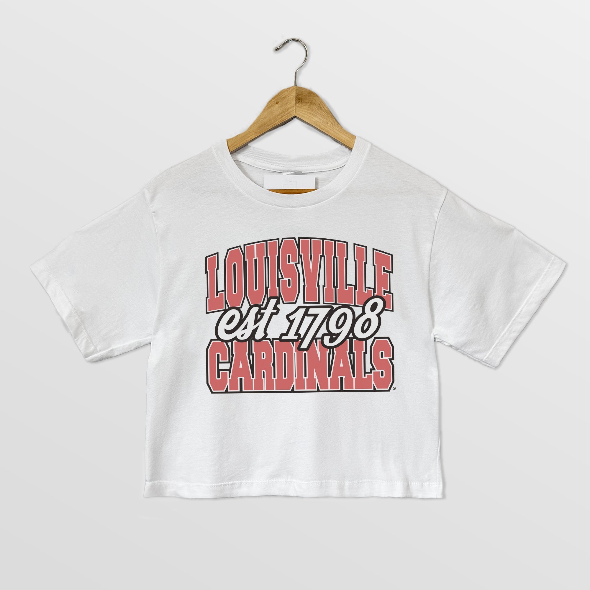 LOUISVILLE CARDINALS DEEP ROOTS BOXY FIT WOMEN'S CROPPED TEE