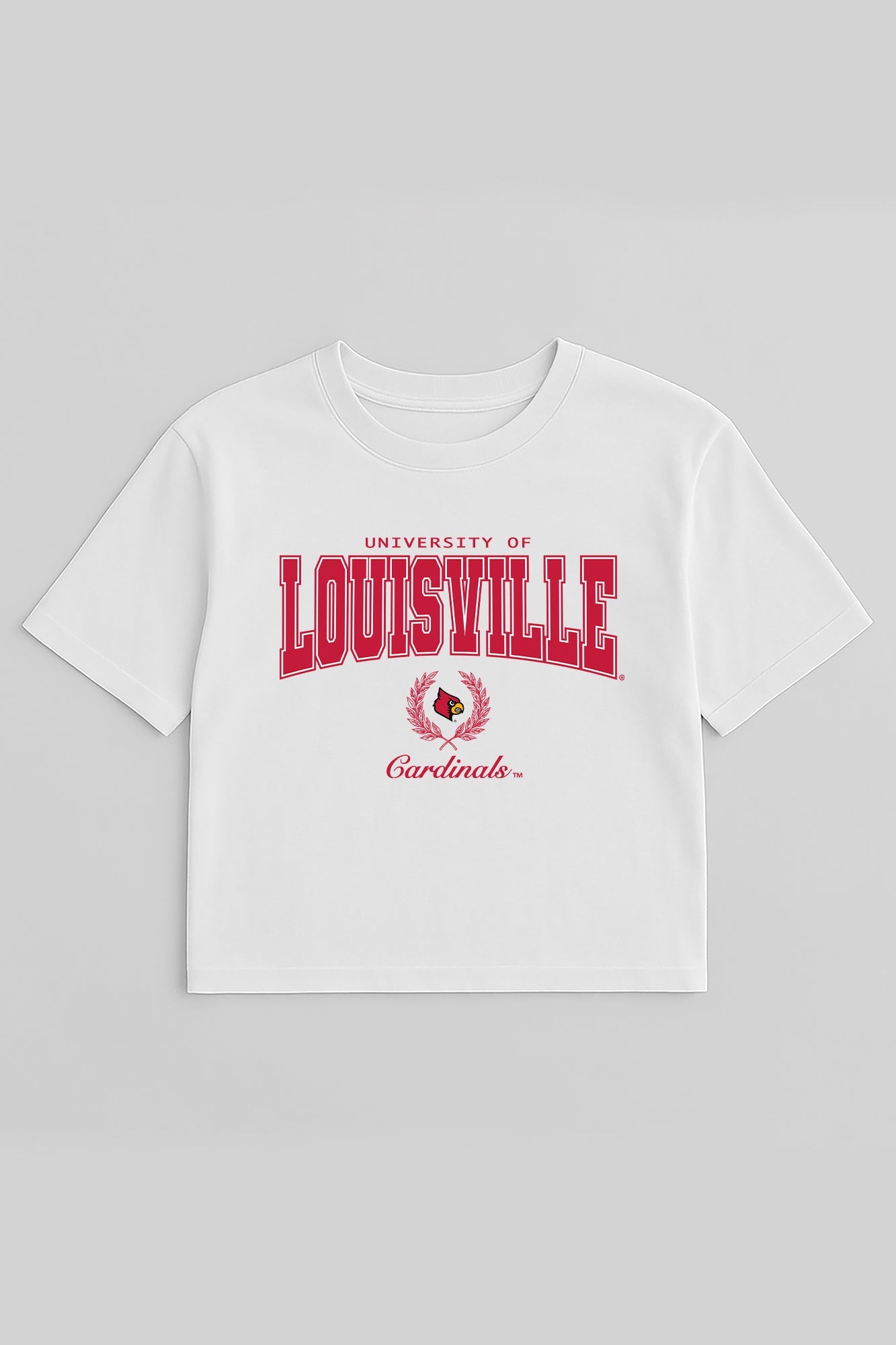 LOUISVILLE CARDINALS EASY WIN BOXY FIT CROP TEE