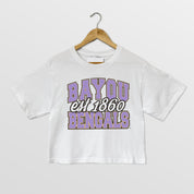 LSU TIGERS DEEP ROOTS BOXY FIT WOMEN'S CROPPED TEE