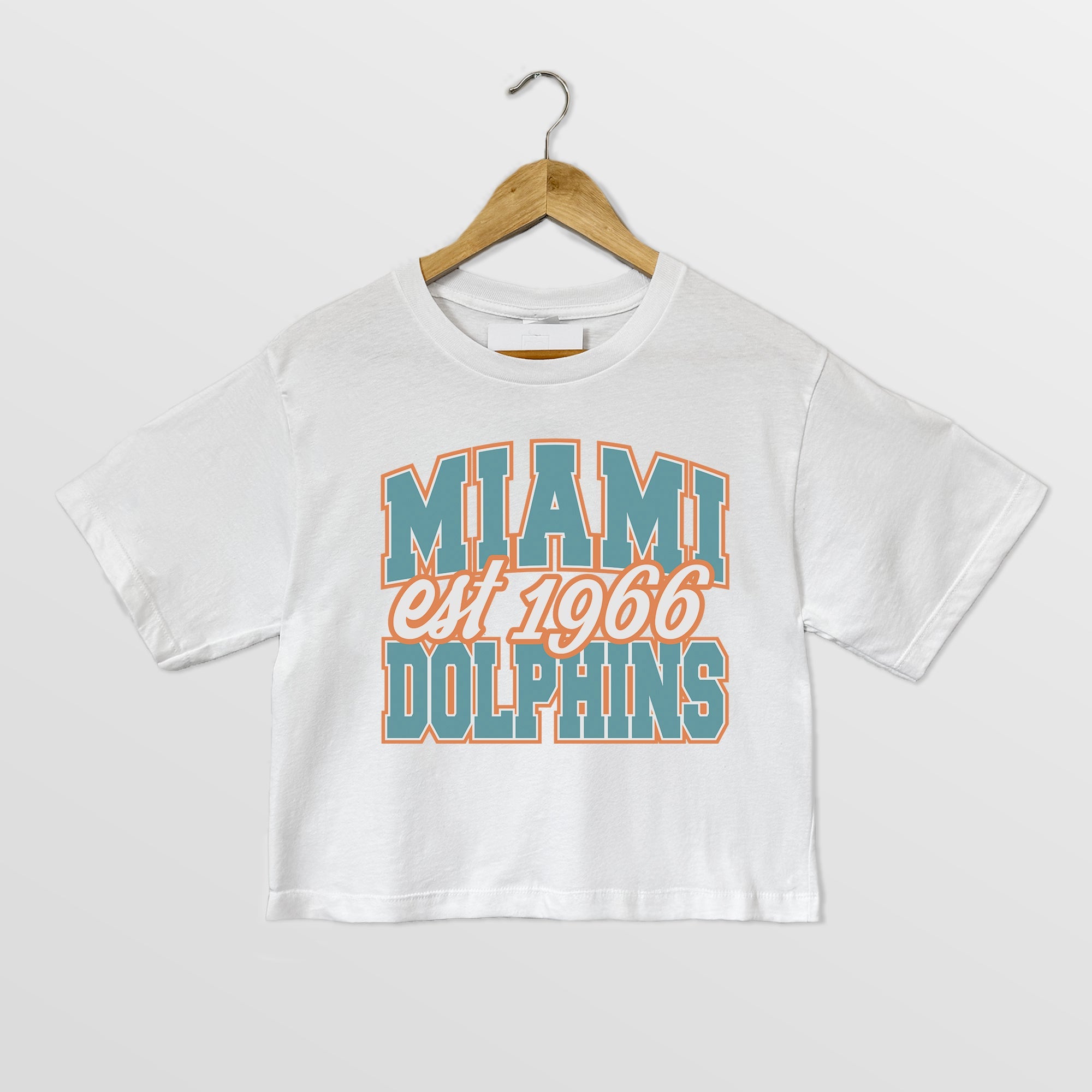 MIAMI DOLPHINS DEEP ROOTS BOXY FIT CROPPED TEE