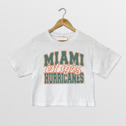 MIAMI HURRICANES DEEP ROOTS BOXY FIT WOMEN'S CROPPED TEE