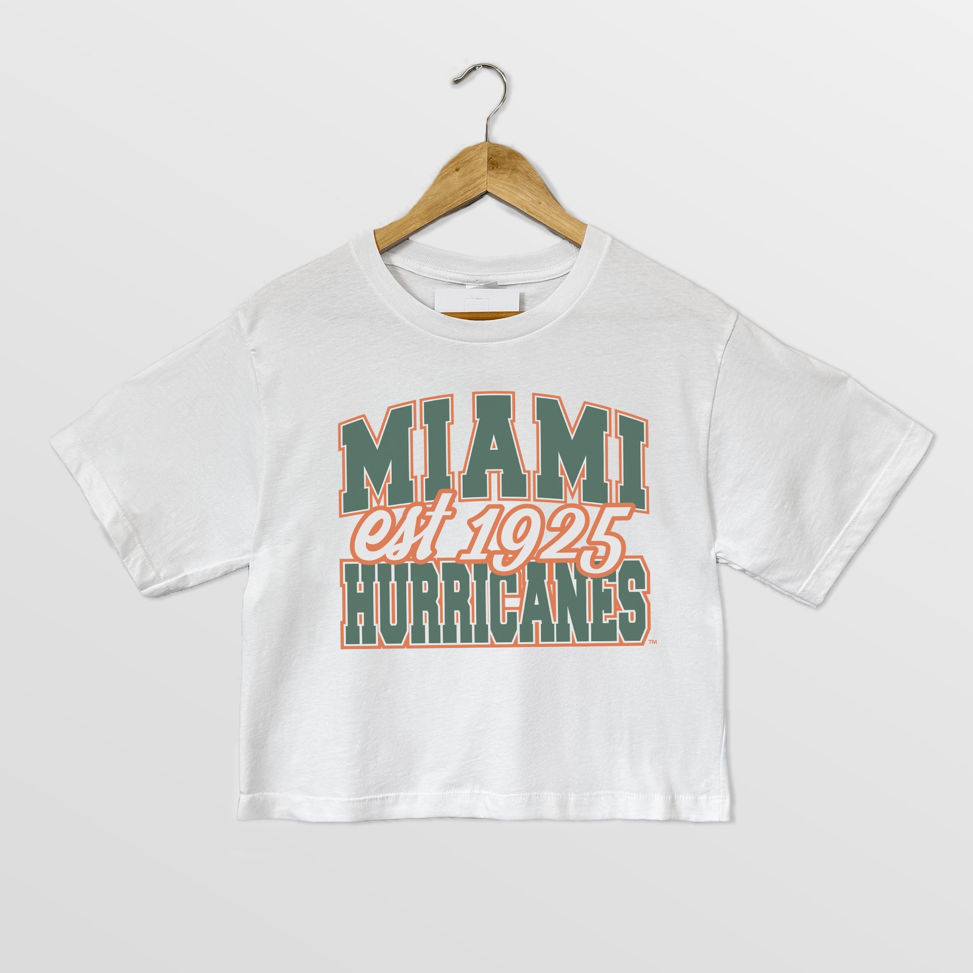 MIAMI HURRICANES DEEP ROOTS BOXY FIT WOMEN'S CROPPED TEE
