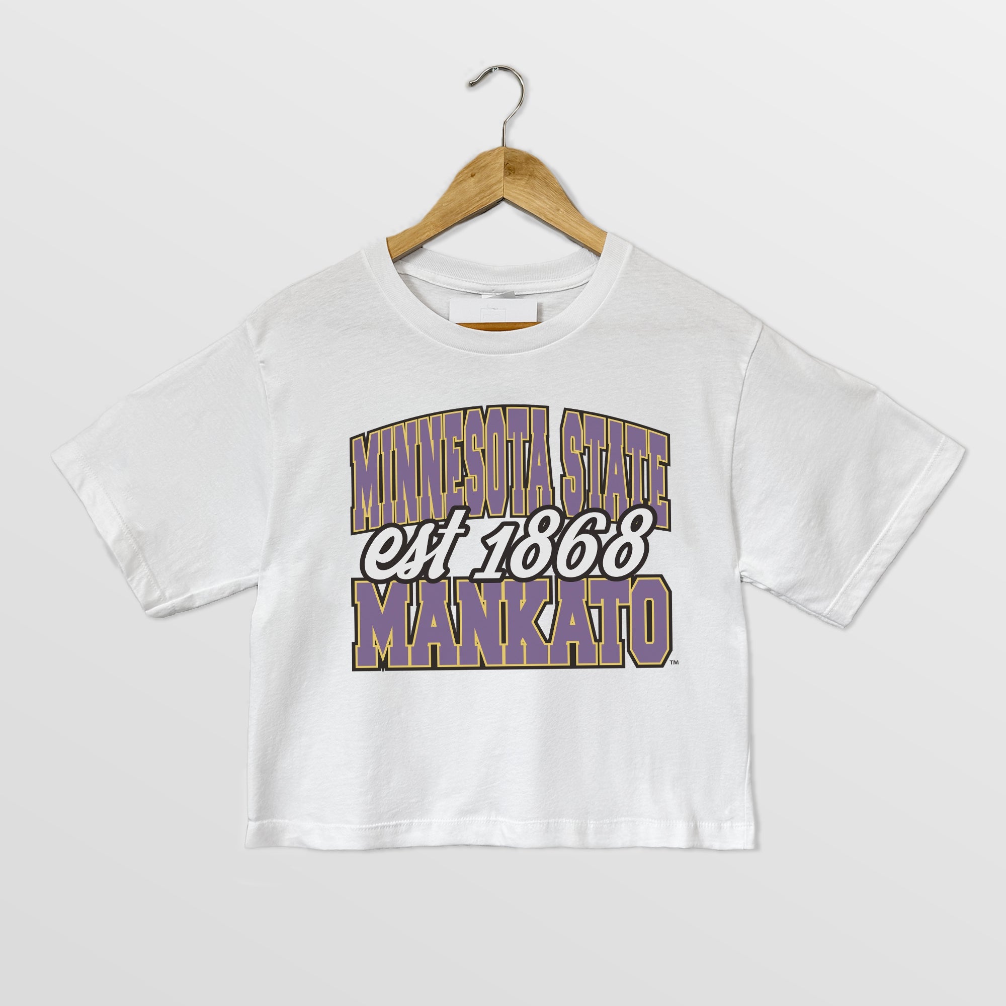 MINNESOTA STATE MANKATO MAVERICKS DEEP ROOTS BOXY FIT WOMEN'S CROPPED TEE