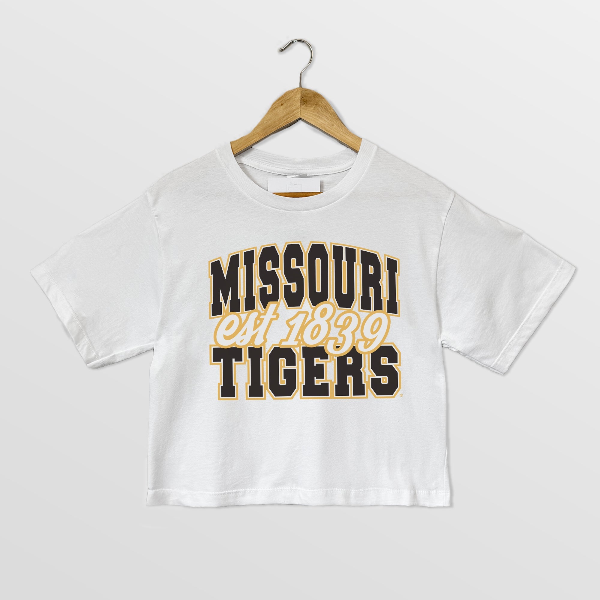MISSOURI TIGERS DEEP ROOTS BOXY FIT WOMEN'S CROPPED TEE