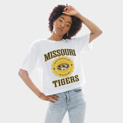 MISSOURI TIGERS RETRO PLAY BOXY FIT CROPPED TEE