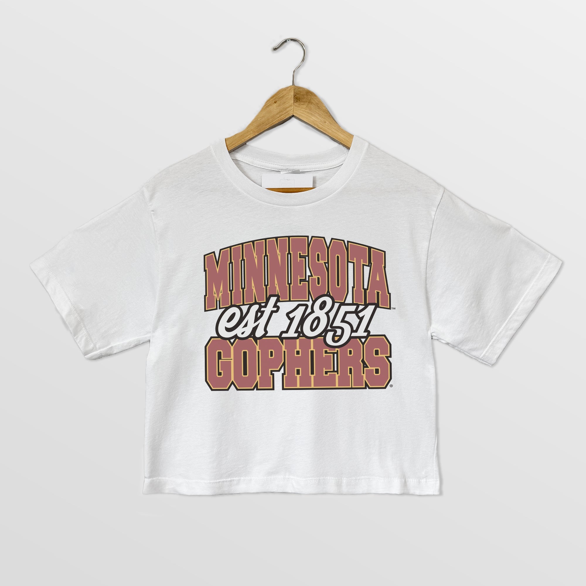 MINNESOTA GOLDEN GOPHERS DEEP ROOTS BOXY FIT WOMEN'S CROPPED TEE