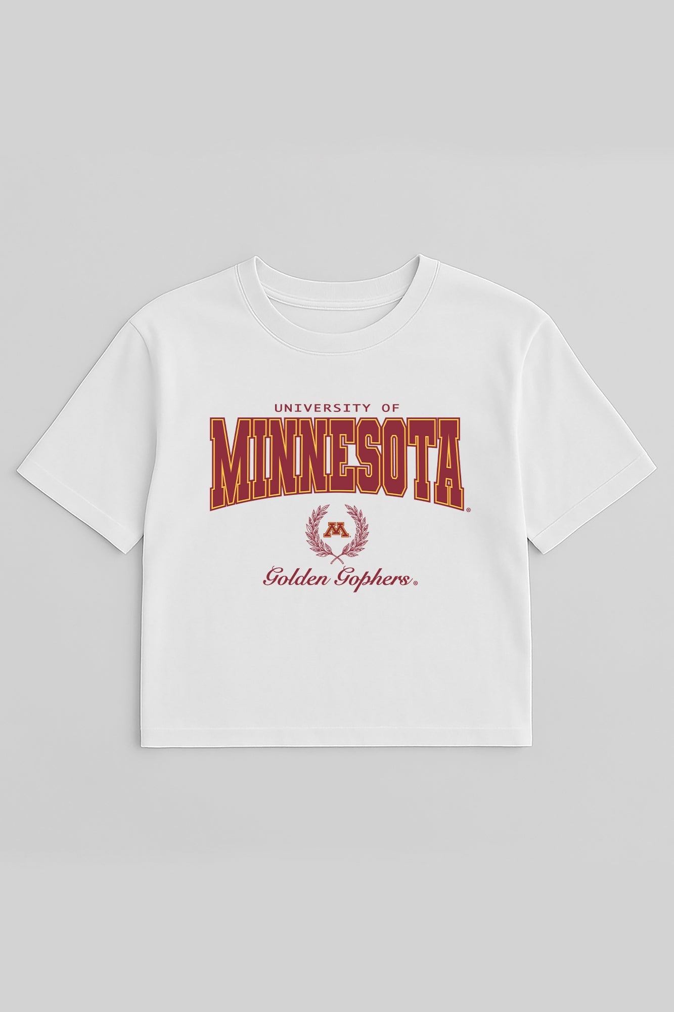 MINNESOTA GOLDEN GOPHERS EASY WIN BOXY FIT CROP TEE