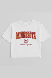 MINNESOTA GOLDEN GOPHERS EASY WIN BOXY FIT CROP TEE