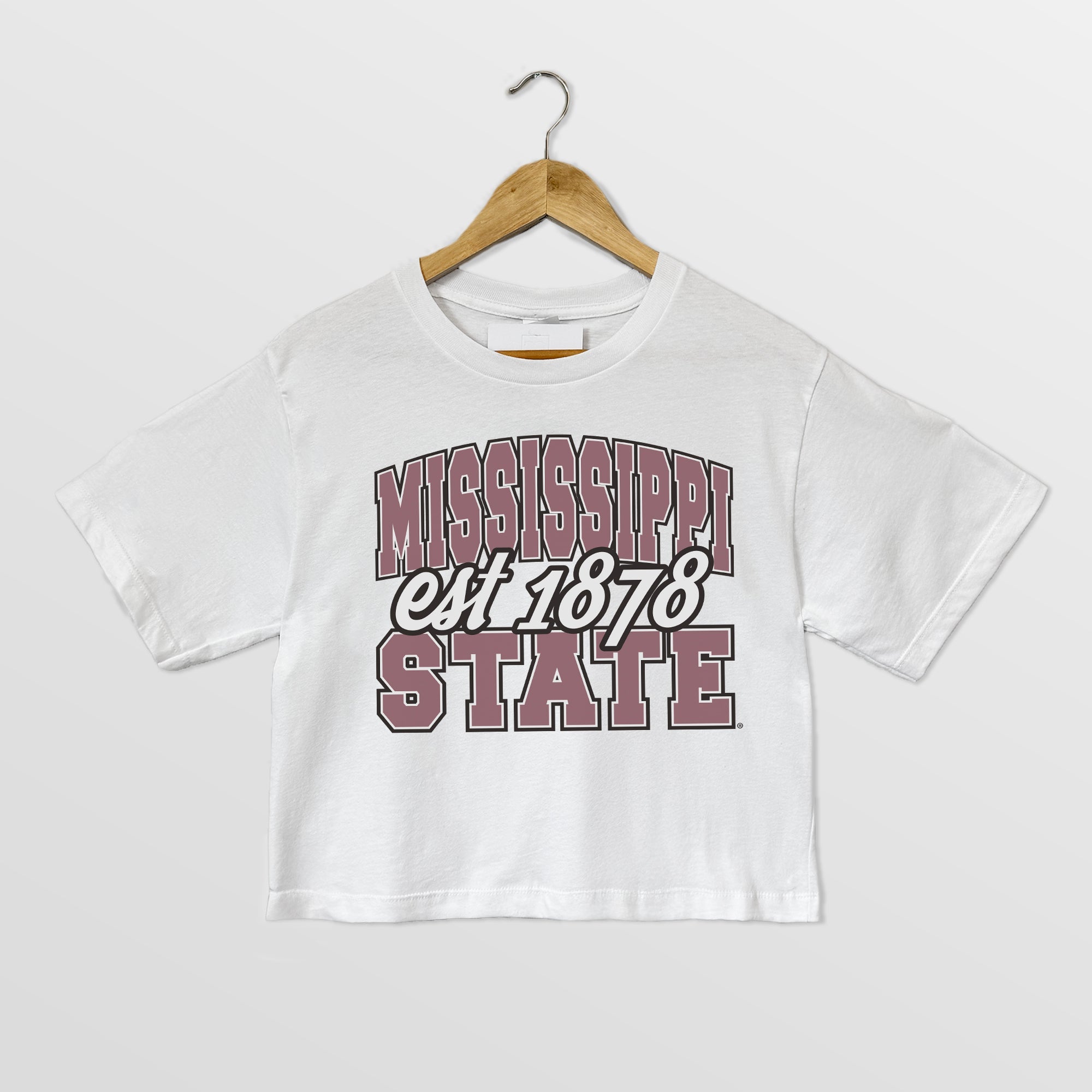 MISSISSIPPI STATE BULLDOGS DEEP ROOTS BOXY FIT WOMEN'S CROPPED TEE