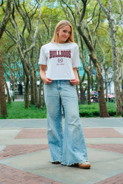 MISSISSIPPI STATE BULLDOGS EASY WIN BOXY FIT CROP TEE