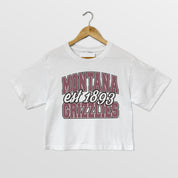 MONTANA GRIZZLIES DEEP ROOTS BOXY FIT WOMEN'S CROPPED TEE