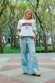 MONTANA GRIZZLIES EASY WIN BOXY FIT CROP TEE