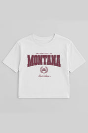 MONTANA GRIZZLIES EASY WIN BOXY FIT CROP TEE