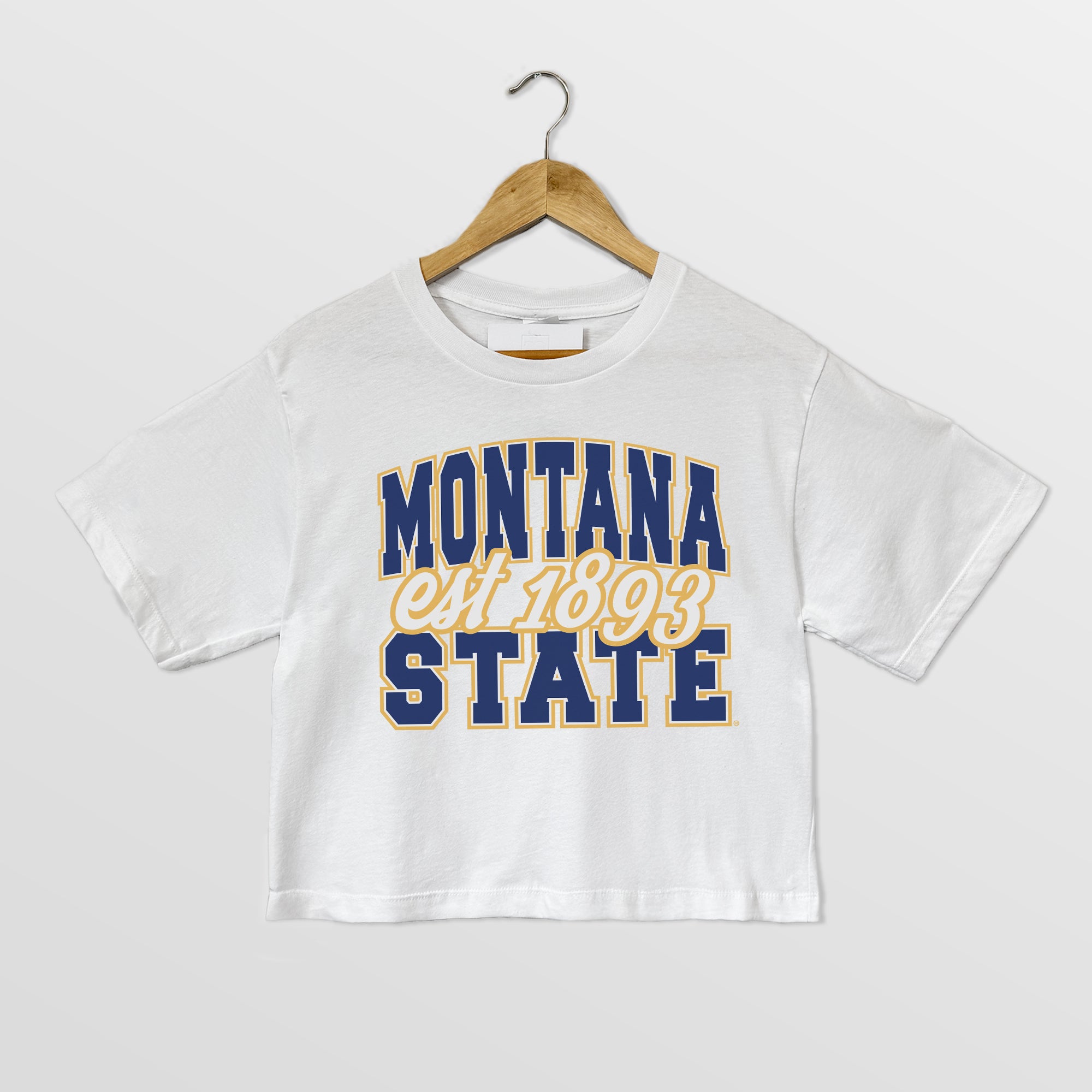 MONTANA STATE BOBCATS DEEP ROOTS BOXY FIT WOMEN'S CROPPED TEE