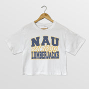 NORTHERN ARIZONA LUMBERJACKS DEEP ROOTS BOXY FIT WOMEN'S CROPPED TEE