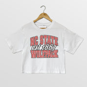 NORTH CAROLINA STATE WOLFPACK DEEP ROOTS BOXY FIT WOMEN'S CROPPED TEE
