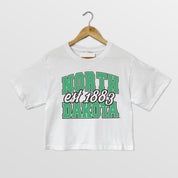 NORTH DAKOTA FIGHTING HAWKS DEEP ROOTS BOXY FIT WOMEN'S CROPPED TEE