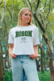 NORTH DAKOTA STATE BISON EASY WIN BOXY FIT CROP TEE