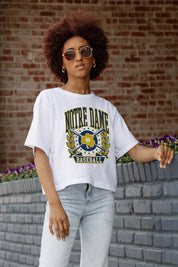 NOTRE DAME FIGHTING IRISH BASES LOADED BOXY FIT WOMEN'S CROP TEE