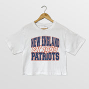 NEW ENGLAND PATRIOTS DEEP ROOTS BOXY FIT CROPPED TEE