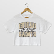 NEW ORLEANS SAINTS DEEP ROOTS BOXY FIT CROPPED TEE
