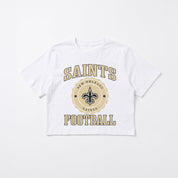 NEW ORLEANS SAINTS RETRO PLAY BOXY FIT CROPPED TEE