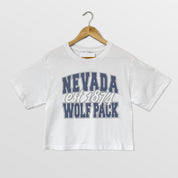 NEVADA WOLF PACK DEEP ROOTS BOXY FIT WOMEN'S CROPPED TEE