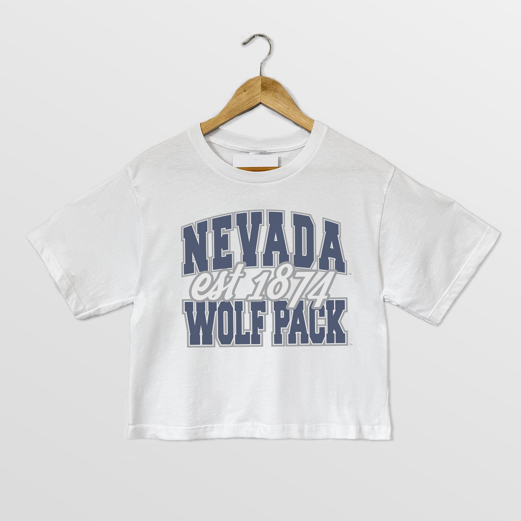 NEVADA WOLF PACK DEEP ROOTS BOXY FIT WOMEN'S CROPPED TEE