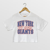 NEW YORK GIANTS DEEP ROOTS BOXY FIT CROPPED TEE