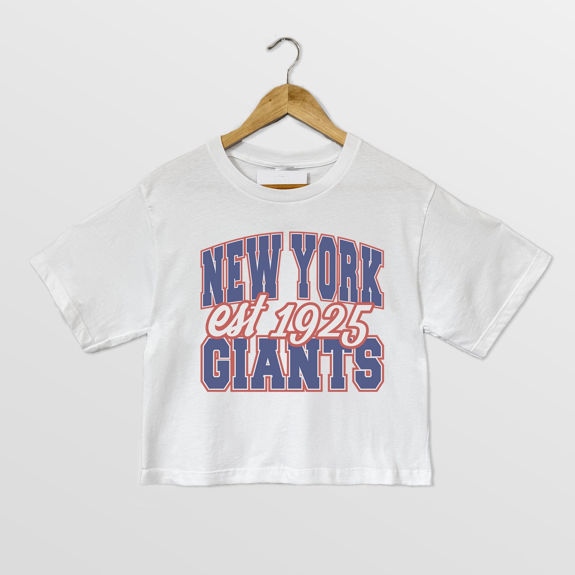NEW YORK GIANTS DEEP ROOTS BOXY FIT CROPPED TEE
