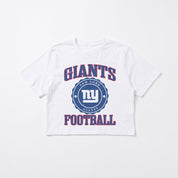 NEW YORK GIANTS RETRO PLAY BOXY FIT CROPPED TEE