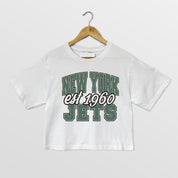 NEW YORK JETS DEEP ROOTS BOXY FIT CROPPED TEE