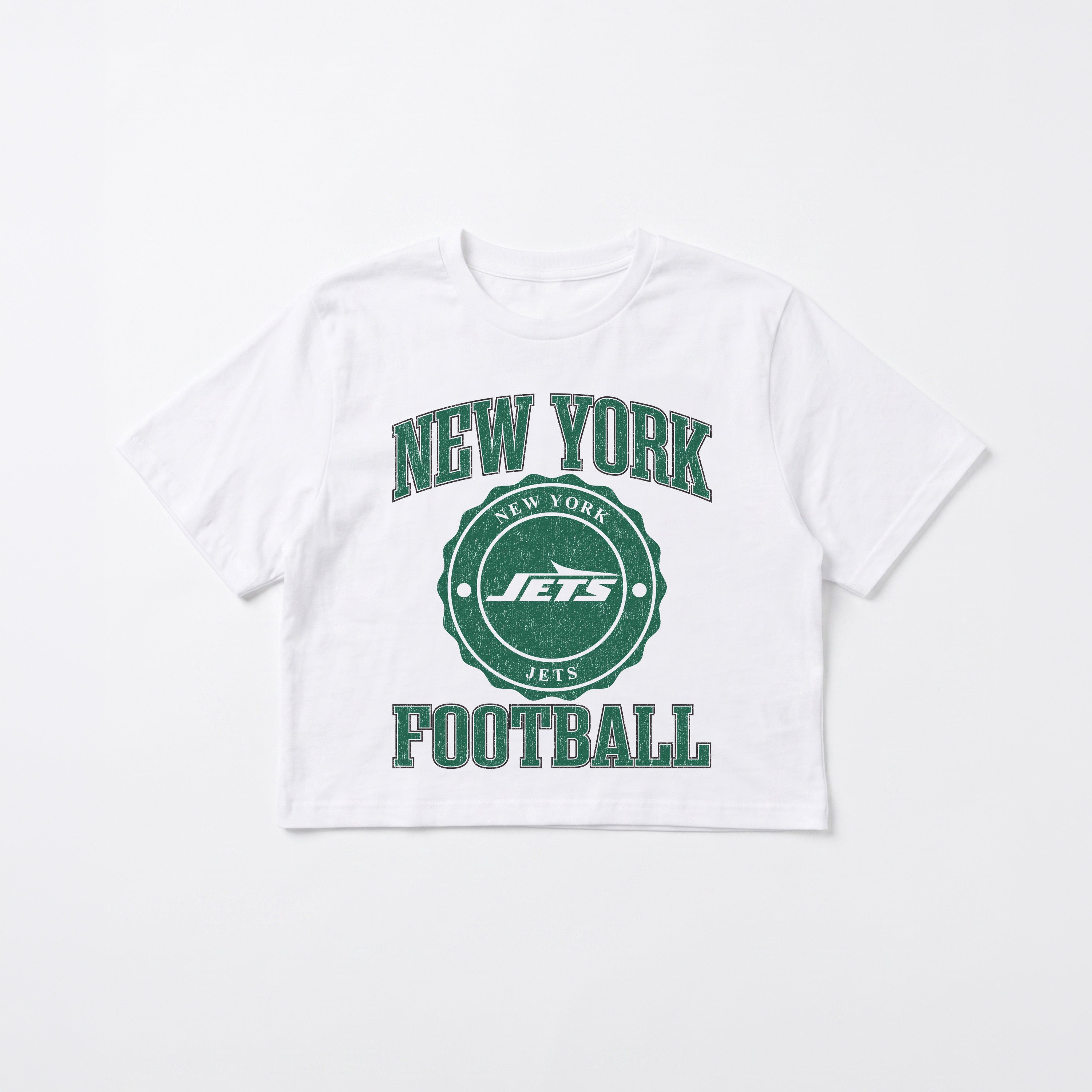NEW YORK JETS RETRO PLAY BOXY FIT CROPPED TEE
