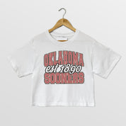 OKLAHOMA SOONERS DEEP ROOTS BOXY FIT WOMEN'S CROPPED TEE