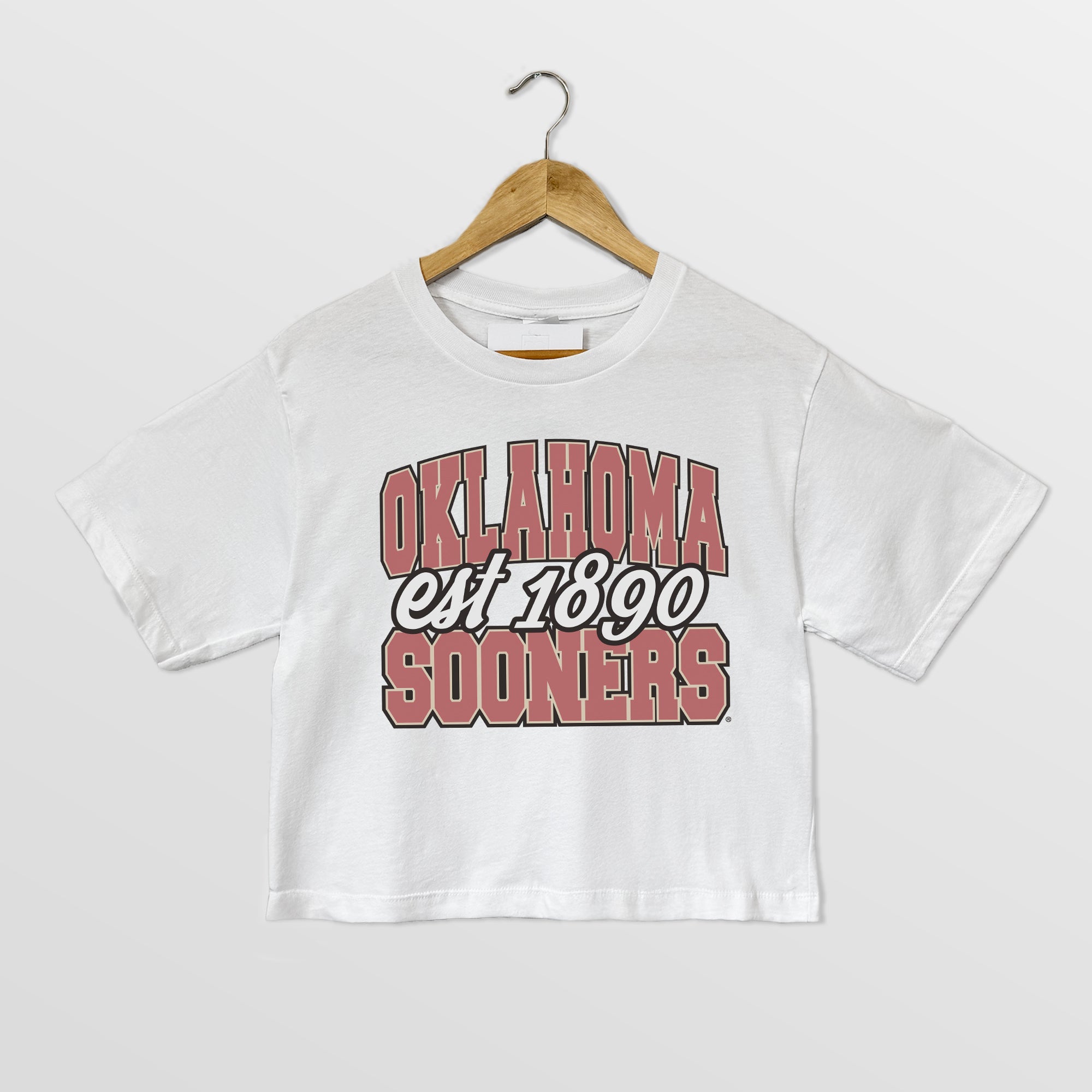 OKLAHOMA SOONERS DEEP ROOTS BOXY FIT WOMEN'S CROPPED TEE